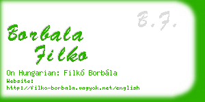 borbala filko business card