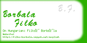 borbala filko business card